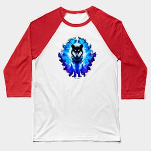 Shiba Inu Stencil Design Baseball T-Shirt